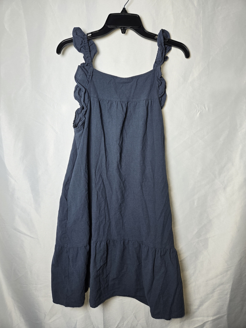 Universal Thread Navy Button-Front Ruffle Strap Midi Dress - Picture 4 of 5